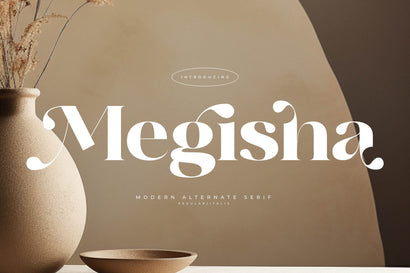 Megisha - Modern Alternate Serif Font Letterena Studios 
