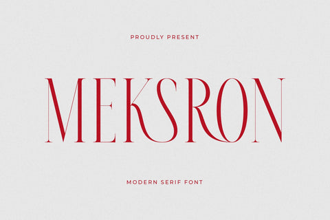 Meksron - Modern Serif Font Font Letterena Studios 