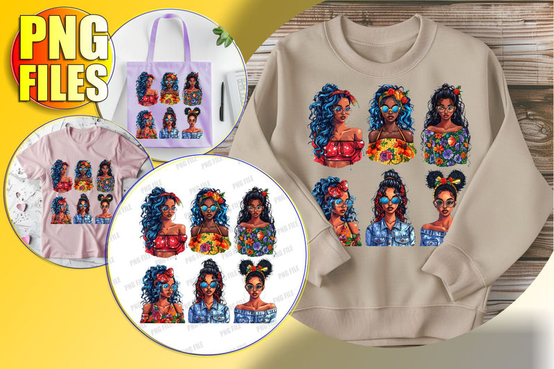 Melanin Afro Woman PNG Design Sublimation afrosvg 