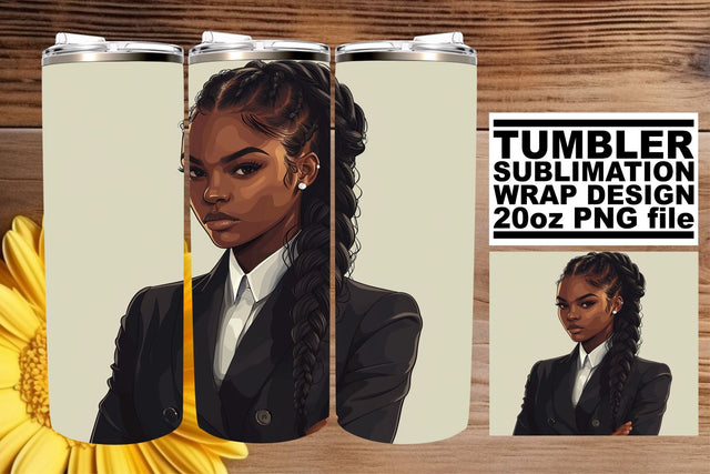 Melanin Beauty Shines - 20oz Tumbler Wrap Sublimation afrosvg 