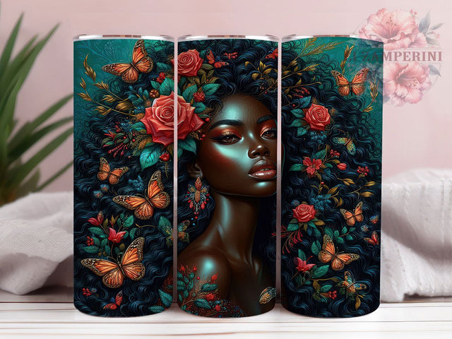 Melanin Black Queen Pride Tumbler Wrap, Black Woman Sublimation, Black Girl Magic Png, Melanin Queen Tumbler, 20oz Skinny Tumbler Png, Afro Woman Tumbler Wrap, Black Pride Png Sublimation Li Zamperini 