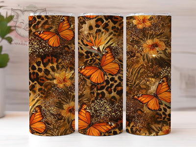 Melanin Butterfly Black Girl Magic Tumbler, 20oz Tumbler Sublimation, Afrocentric Butterfly Wrap, African American Pride Tumbler, Ethnic Beauty Design, Inspirational But Sublimation Lara' s Designs 