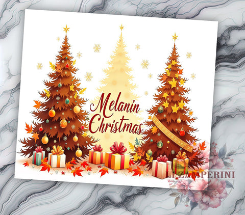 Melanin Christmas, Christmas Tree Tumbler, 20 Oz Tumbler, Sublimation Design, Black Girl Christmas, Holiday Drinkware, PNG Download Sublimation Li Zamperini 