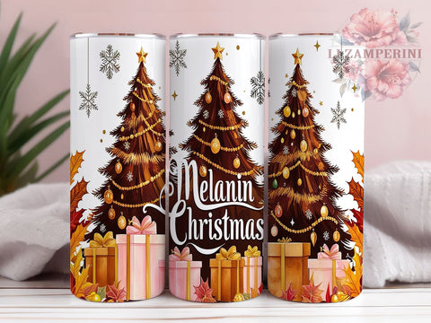 Melanin Christmas, Christmas Tree Tumbler, 20 Oz Tumbler, Sublimation Design, Black Girl Christmas, Holiday Drinkware, PNG Download Sublimation Li Zamperini 