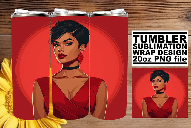 Melanin Elegance - Sip with Pride Sublimation afrosvg 