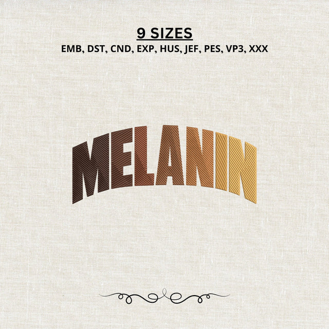 Melanin Embroidery Design – Melanin Pride Machine Embroidery File, Black Pride Typography Design, Afrocentric Embroidery Embroidery/Applique DESIGNS PatternFeed8 