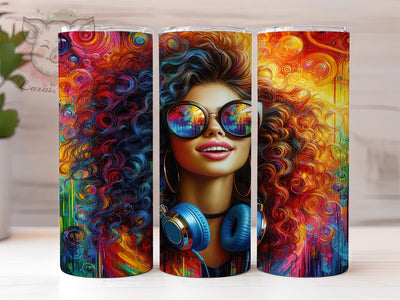 Melanin Empowerment Queen Tumbler, Afrocentric Wrap Design, Black Woman Empowerment Cup, 20oz Sublimation Wrap, Strong Black Woman Tumbler, Cultural Pride Cup, Inspirational Queen Wrap Sublimation Lara' s Designs 