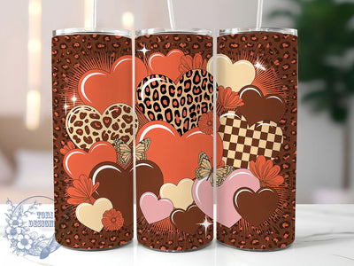 Melanin Love Hearts Tumbler, Black Pride Tumbler, Stylish 20oz Wrap, Sublimation Design, Trendy Gift Idea, Melanin Love Wrap, Heart Pride Tumbler Sublimation ToriDesigns 