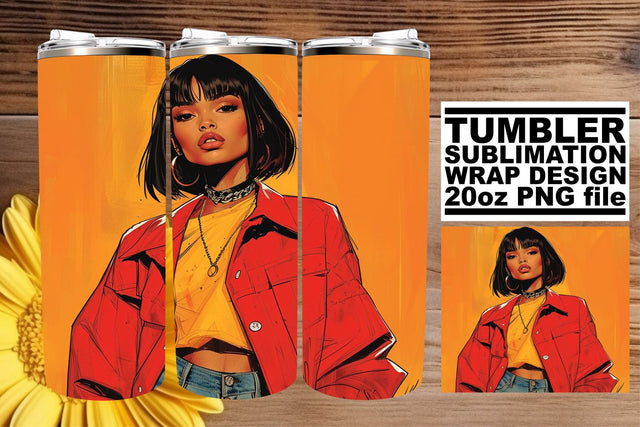 Melanin Magic 20oz Tumbler Wrap Collection Sublimation afrosvg 