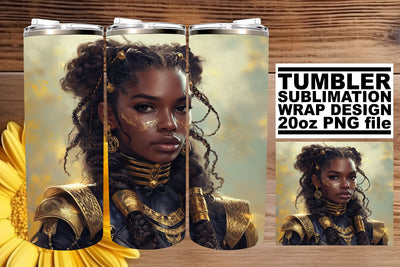 Melanin Magic Unleashed on Tumbler Wraps Sublimation afrosvg 