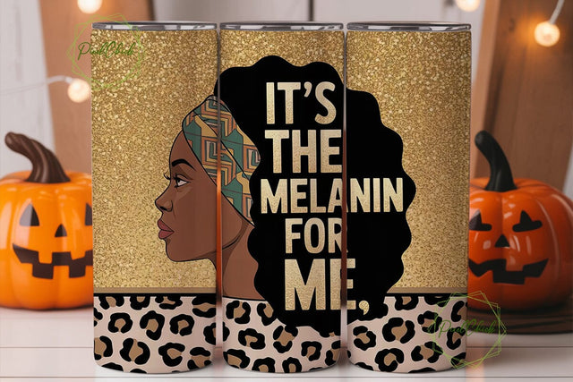 Melanin Queen 20oz Tumbler Wrap Sublimation PixelChick 