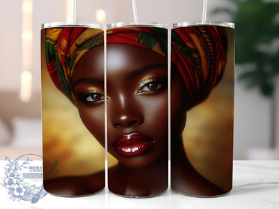 Melanin Queen Afro Diva Tumbler, Afro Diva Wrap, 20oz Tumbler Sublimation, Black Girl Magic Design, Empowered Beauty Sublimation, Ethnic Glam Tumbler, Radiant Melanin Wrap Sublimation ToriDesigns 