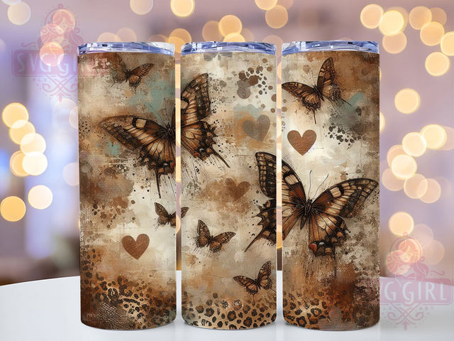 Melanin Queen Butterfly Tumbler Wrap, Butterfly Sublimation PNG, 20oz Black Girl Magic Tumbler, Afrocentric Design, Melanin Queen Wrap, Empowerment Tumbler PNG, Beautiful Black Art Sublimation SvggirlplusArt 