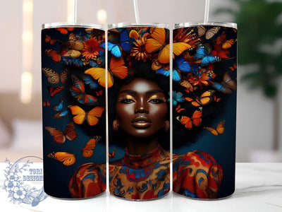 Melanin Queen Empowerment Tumbler, Melanin Queen Wrap, African American Pride Cup, 20oz Sublimation Wrap, Afrocentric Empowerment Tumbler, Strong Black Identity Cup, Cultural Heritage Wrap Sublimation ToriDesigns 