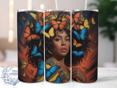 Melanin Queen Empowerment Tumbler, Melanin Queen Wrap, African American Pride Cup, 20oz Sublimation Wrap, Afrocentric Empowerment Tumbler, Strong Black Identity Cup, Cultural Heritage Wrap Sublimation ToriDesigns 