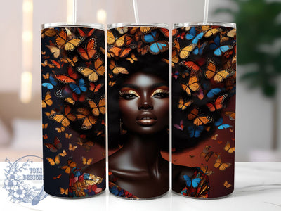 Melanin Queen Empowerment Tumbler, Melanin Queen Wrap, African American Pride Cup, 20oz Sublimation Wrap, Afrocentric Empowerment Tumbler, Strong Black Identity Cup, Cultural Heritage Wrap Sublimation ToriDesigns 