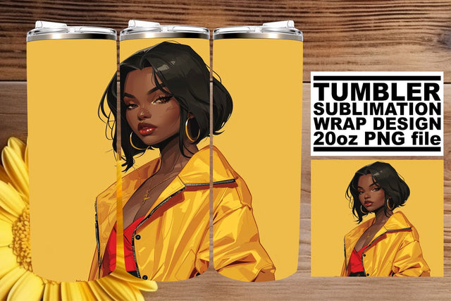 Melanin Queen Tumbler Sublimation Series Sublimation afrosvg 