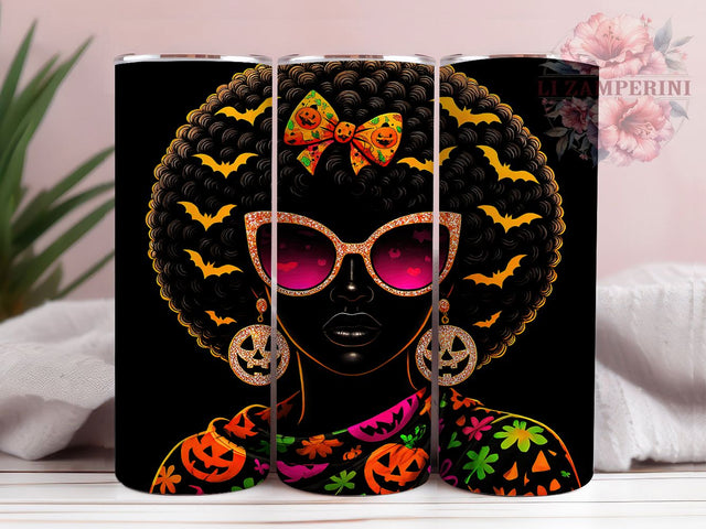 Melanin Spooky Queen Mama Tumbler Wrap, Spooky Queen Sublimation, Halloween Mama Tumbler, 20oz Skinny Tumbler Png, Black Girl Halloween, Melanin Spooky Season, Black Woman Sublimation Sublimation Li Zamperini 