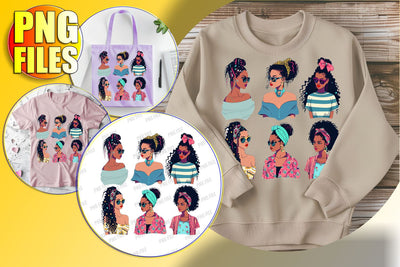 Melanin Woman Sublimation Art PNG Sublimation afrosvg 