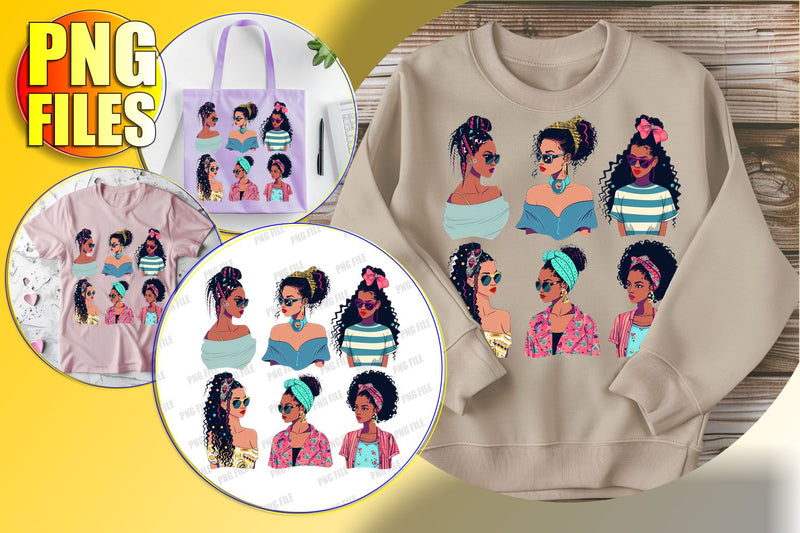 Melanin Woman Sublimation Art PNG Sublimation afrosvg 