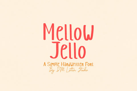 Mellow Jello Font Dm Letter Studio 