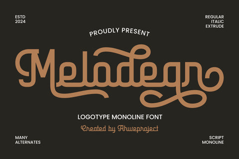 Melodean Font ahweproject 