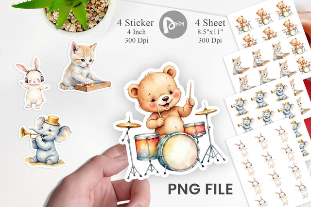 Melody Baby Beats Sticker Sublimation artnoy 