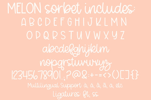 Melon Sorbet, A Cute Handwritten Font for Cricut Font Designing Digitals 