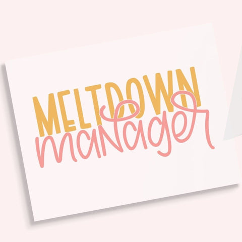 Meltdown Manager DTF Transfer Physical So Fontsy T-Shirt Iron-On Transfer Shop