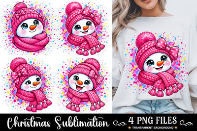Meltdown Snowman Christmas Sublimation PNG Bundle Sublimation DesignPlante 503 