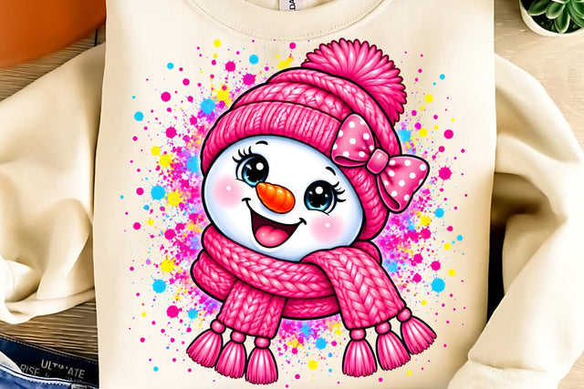 Meltdown Snowman Christmas Sublimation PNG Sublimation DesignPlante 503 