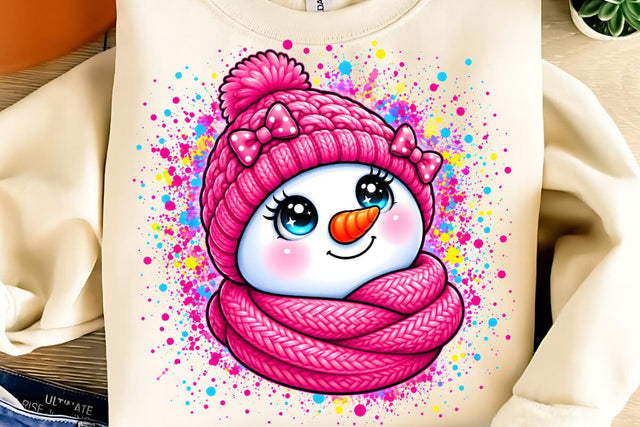 Meltdown Snowman Christmas Sublimation PNG Sublimation DesignPlante 503 