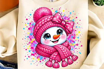 Meltdown Snowman Christmas Sublimation PNG Sublimation DesignPlante 503 