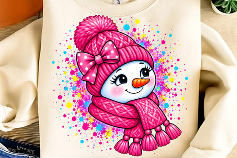 Meltdown Snowman Christmas Sublimation PNG Sublimation DesignPlante 503 