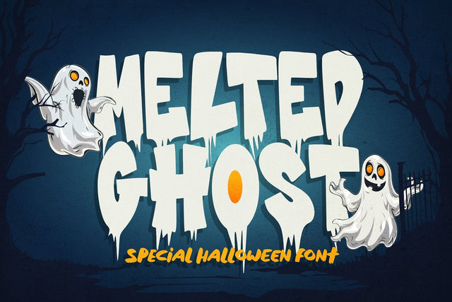 Melted Ghost - Special Halloween Font Font Mozzatype 