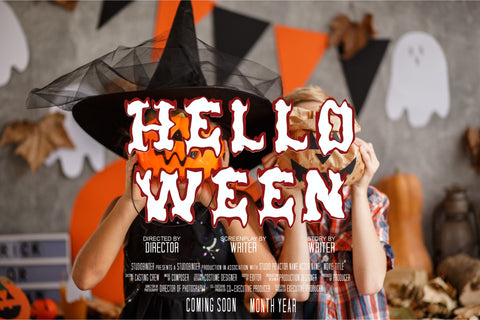 Melted Scholar – Drip Varsity Font with Bold Halloween Flair Font Dm Letter Studio 