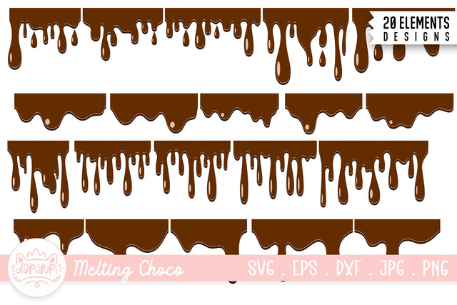 Melting Chocolate Clipart Bundle SVG dapiyupi store 