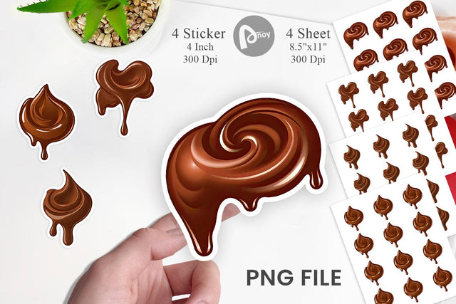 Melting Chocolate Sticker Sublimation artnoy 