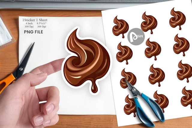 Melting Chocolate Sticker Sublimation artnoy 