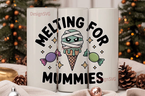 Melting for Mummies 20oz Tumbler Wrap Sublimation DesignSVG 