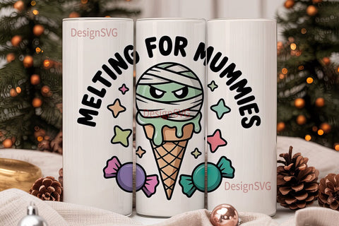 Melting for Mummies 20oz Tumbler Wrap Sublimation DesignSVG 
