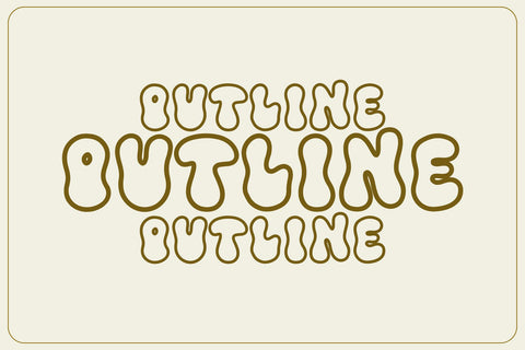 Meltipop Outline Font Font Dm Letter Studio 