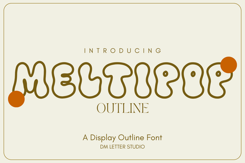 Meltipop Outline Font Font Dm Letter Studio 