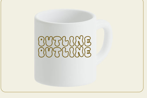 Meltipop Outline Font Font Dm Letter Studio 