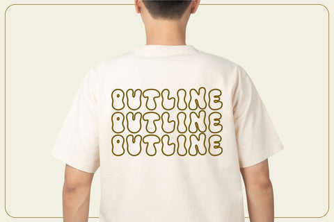 Meltipop Outline Font Font Dm Letter Studio 