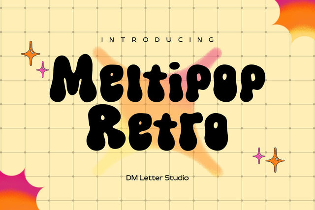 Meltipop Retro Font Font Dm Letter Studio 