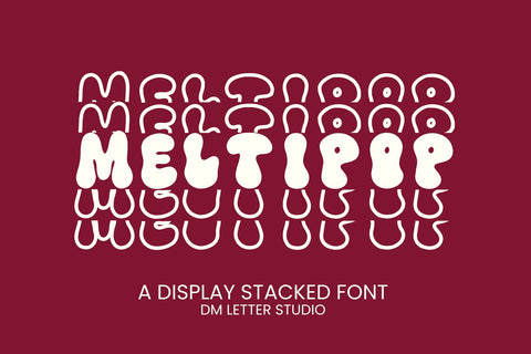 Meltipop Stacked Font Font Dm Letter Studio 