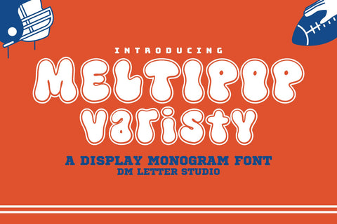 Meltipop Varsity Font Font Dm Letter Studio 