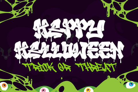 Melttrax – Urban Graffiti Font with Dripping Style | Halloween Font Font Mozzatype 
