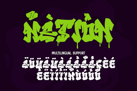 Melttrax – Urban Graffiti Font with Dripping Style | Halloween Font Font Mozzatype 
